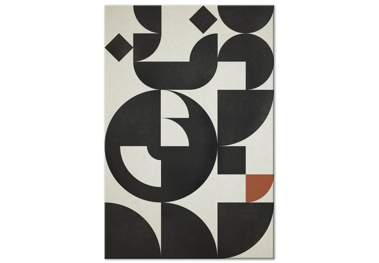 Canvas Print Black shapes - irregular geometric figures on a white background 134828