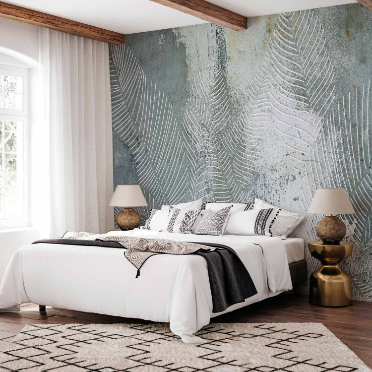 Wall Mural Exotic minimalism - abstract composition with plant motif 136328 additionalImage 2