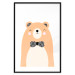 Poster Bear in a Bowtie - colorful funny bear on a white contrasting background 138128 additionalThumb 16