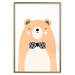 Poster Bear in a Bowtie - colorful funny bear on a white contrasting background 138128 additionalThumb 19