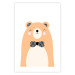 Poster Bear in a Bowtie - colorful funny bear on a white contrasting background 138128 additionalThumb 18