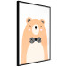 Poster Bear in a Bowtie - colorful funny bear on a white contrasting background 138128 additionalThumb 3