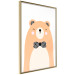 Poster Bear in a Bowtie - colorful funny bear on a white contrasting background 138128 additionalThumb 8