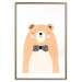 Poster Bear in a Bowtie - colorful funny bear on a white contrasting background 138128 additionalThumb 17