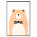 Poster Bear in a Bowtie - colorful funny bear on a white contrasting background 138128 additionalThumb 20