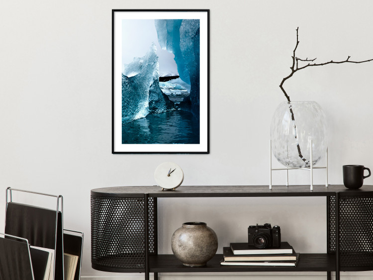 Wall Poster Icy Abstraction - water amidst glaciers against a winter landscape 138728 additionalImage 14