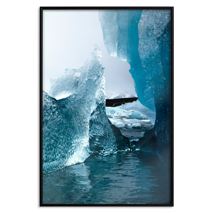 Wall Poster Icy Abstraction - water amidst glaciers against a winter landscape 138728 additionalImage 16