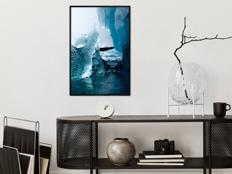 Wall Poster Icy Abstraction - water amidst glaciers against a winter landscape 138728 additionalImage 12