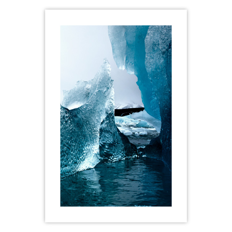 Wall Poster Icy Abstraction - water amidst glaciers against a winter landscape 138728 additionalImage 15