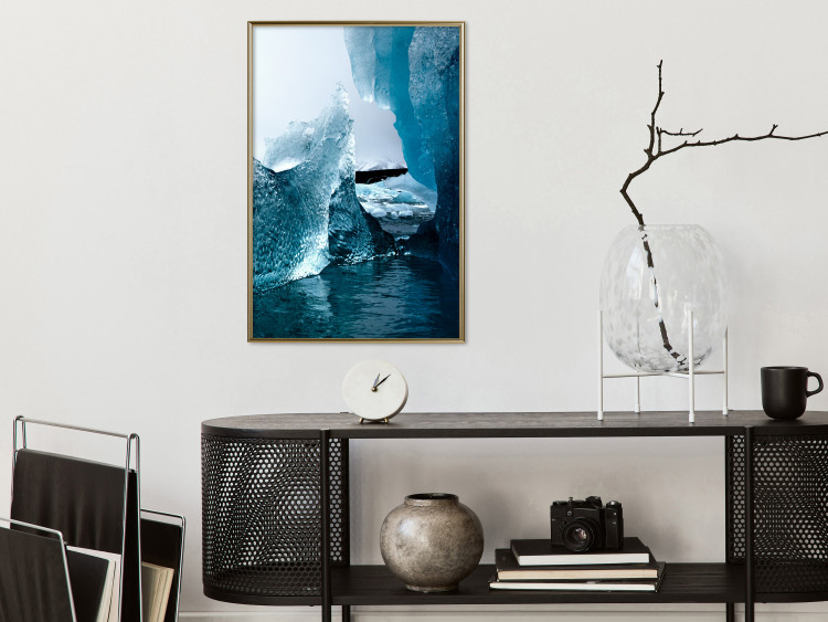 Wall Poster Icy Abstraction - water amidst glaciers against a winter landscape 138728 additionalImage 11