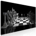 Canvas Print Chess Game (1-piece) Narrow - black and white unique abstraction 142528 additionalThumb 2