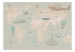 Wall Mural Children's map - fabulous planes and animals on a background of a map of the continents 143428 additionalThumb 1