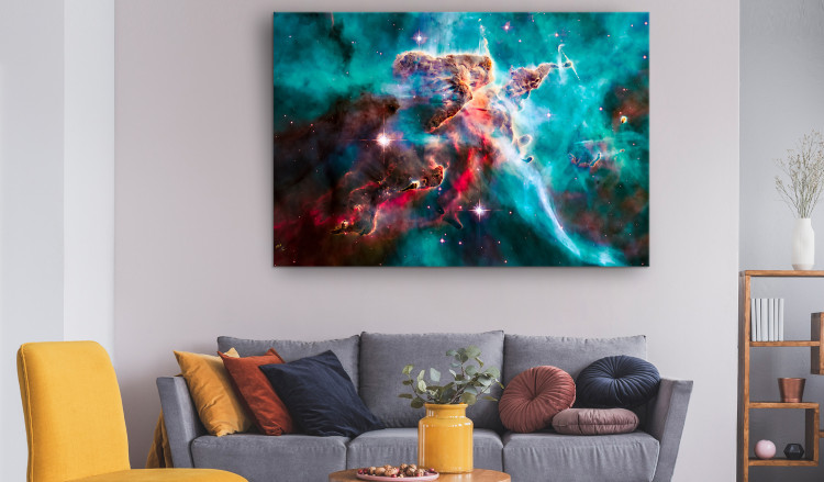 Large canvas print Galactic Journey - Photograph of the Colorful Creatures of the Cosmos 146328 additionalImage 6