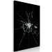 Canvas Art Print Seven Sins (1-piece) - abstraction in cracked glass and inscriptions 148828 additionalThumb 2
