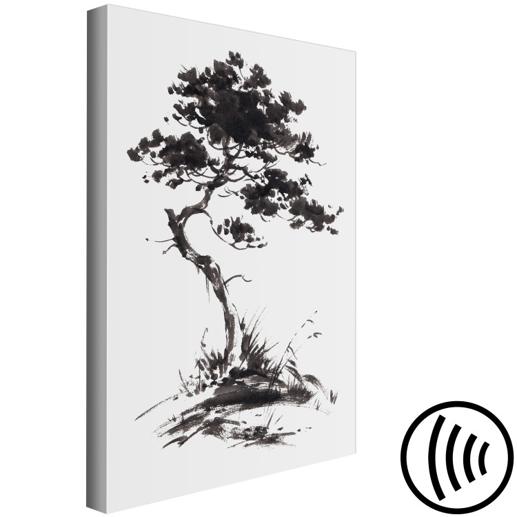 Canvas Art Print Japanese Pine - Oriental Motif Painted With Black Ink 149828 additionalImage 6