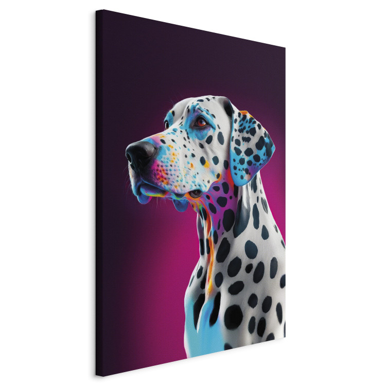 Canvas Print AI Dalmatian Dog - Spotted Animal in a Pink Room - Vertical 150228 additionalImage 2