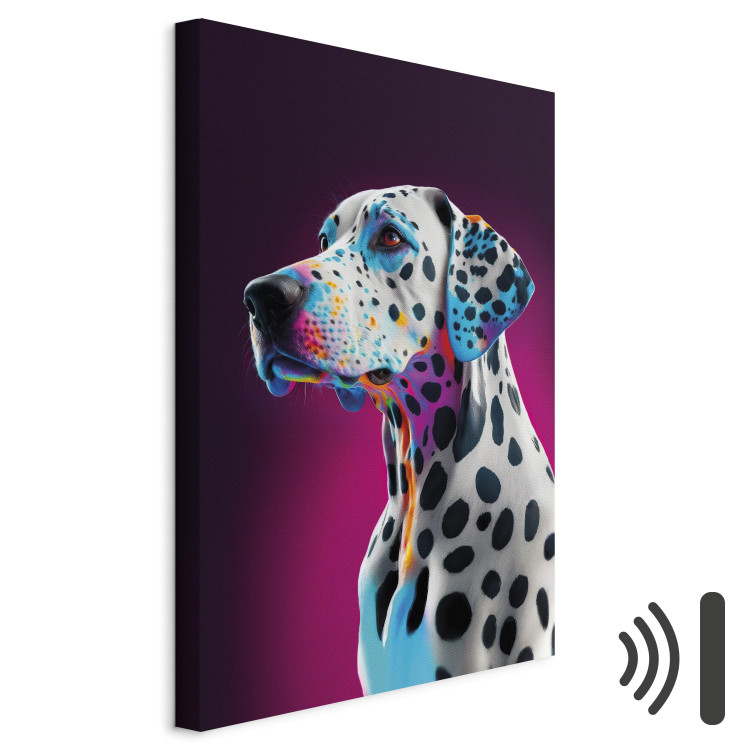 Canvas Print AI Dalmatian Dog - Spotted Animal in a Pink Room - Vertical 150228 additionalImage 8