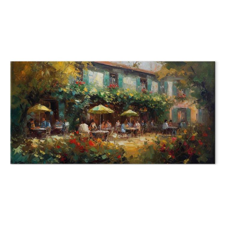 Canvas Cafe in Summer - A Painting Composition Inspired by the Style of Claude Monet 151028 additionalImage 7