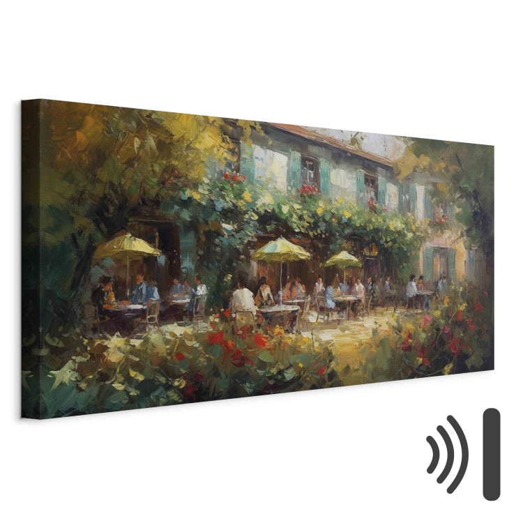 Canvas Cafe in Summer - A Painting Composition Inspired by the Style of Claude Monet 151028 additionalImage 8