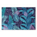 Canvas Neon jungle - leaves and inscriptions in bright and vivid colors 151228