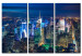 Canvas Print New York at night - aerial panorama of the American city 58328