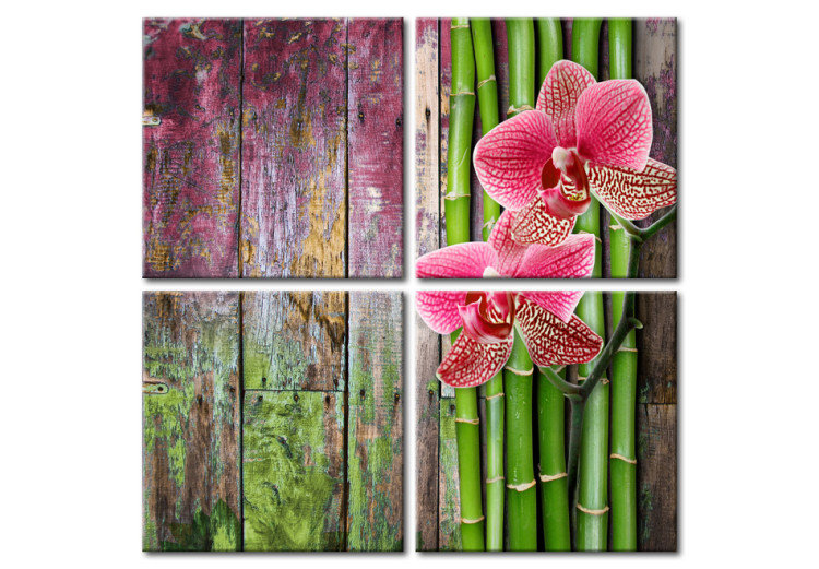 Canvas Bamboo and orchid 58828