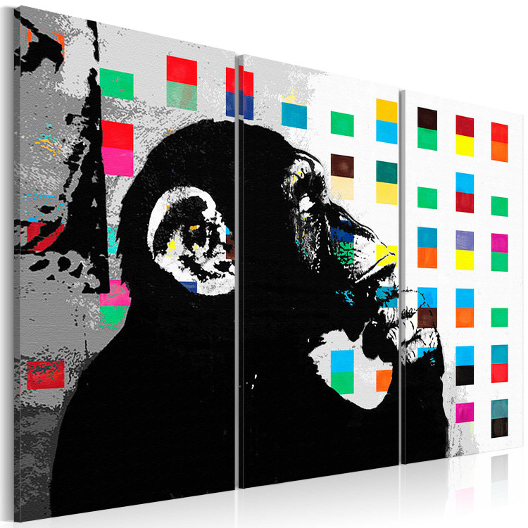 Canvas The Thinker Monkey by Banksy 94328 additionalImage 2