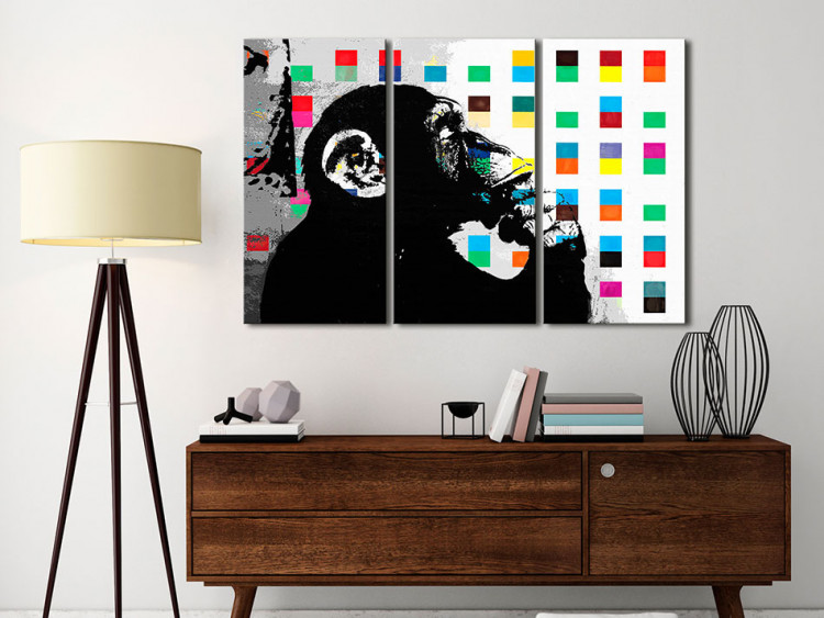 Canvas The Thinker Monkey by Banksy 94328 additionalImage 3