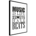 Poster Music Is Life - composition with black and white texts and a heart between them 114738 additionalThumb 11