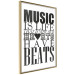 Poster Music Is Life - composition with black and white texts and a heart between them 114738 additionalThumb 12