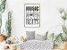 Poster Music Is Life - composition with black and white texts and a heart between them 114738 additionalThumb 5