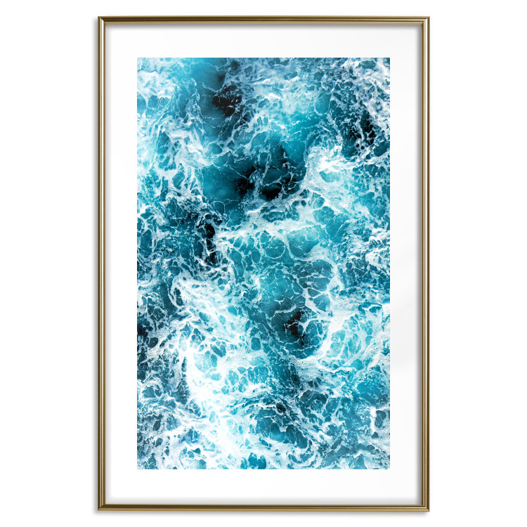 Poster Sea Current - nautical composition with foamy sea waves 115238 additionalImage 14