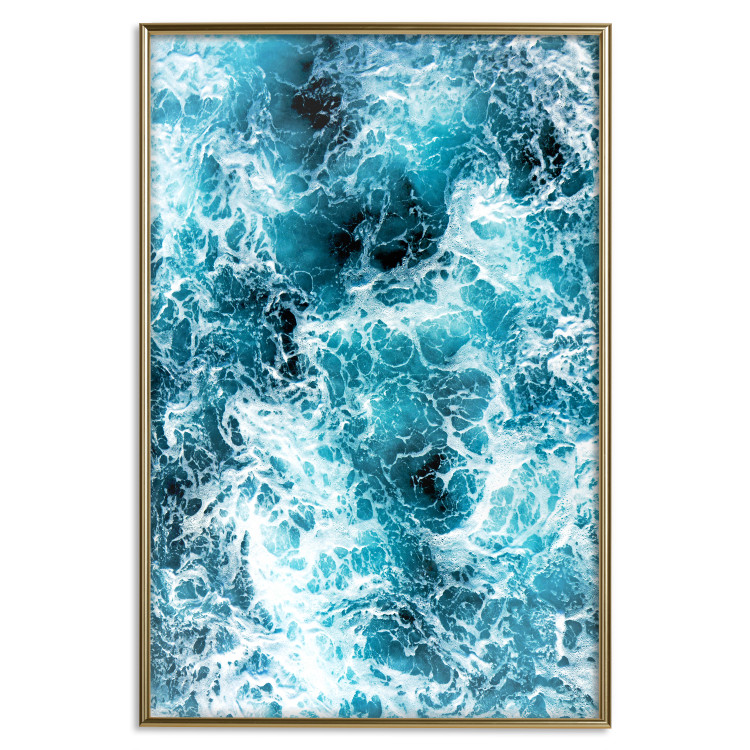 Poster Sea Current - nautical composition with foamy sea waves 115238 additionalImage 21