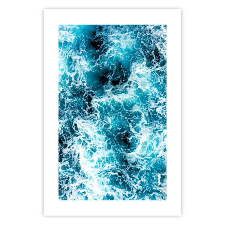 Poster Sea Current - nautical composition with foamy sea waves 115238 additionalImage 25