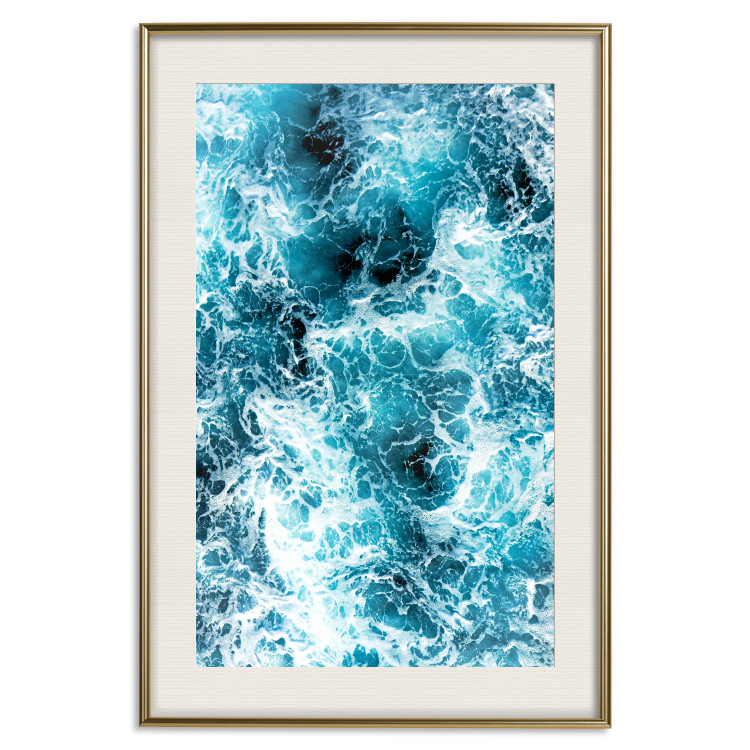 Poster Sea Current - nautical composition with foamy sea waves 115238 additionalImage 20