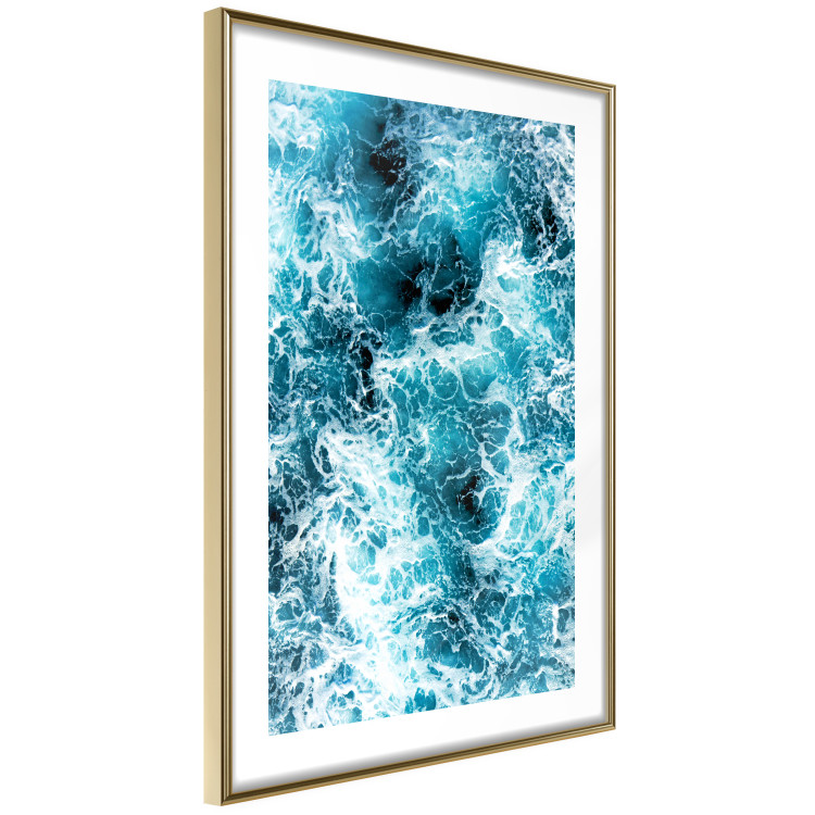 Poster Sea Current - nautical composition with foamy sea waves 115238 additionalImage 10