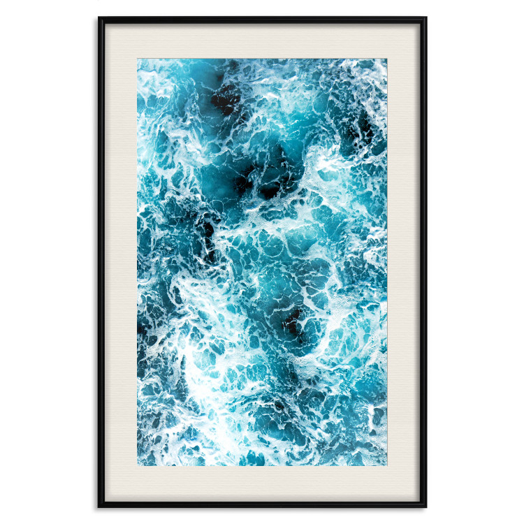 Poster Sea Current - nautical composition with foamy sea waves 115238 additionalImage 19