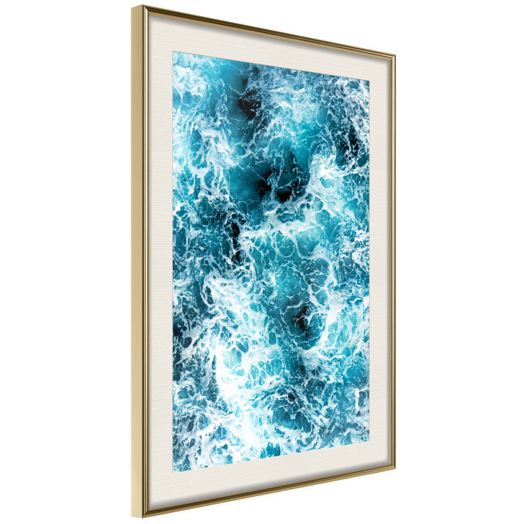 Poster Sea Current - nautical composition with foamy sea waves 115238 additionalImage 6