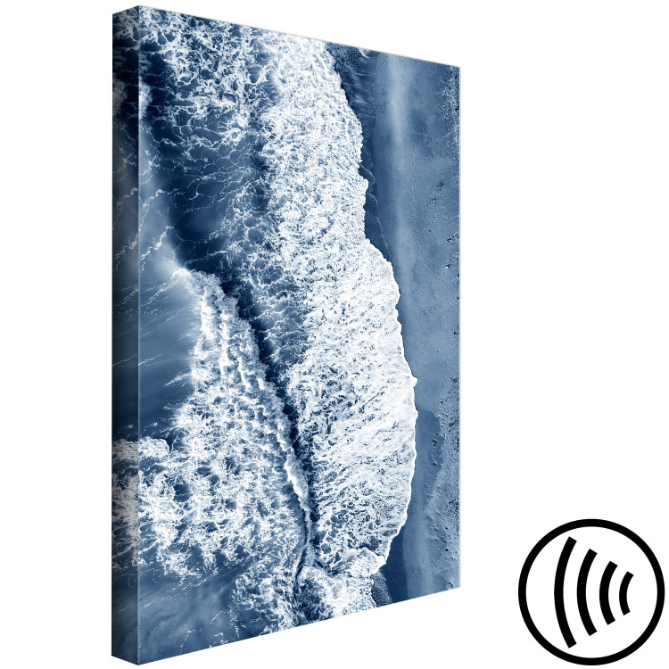 Canvas Print Sea power - aerial view of Scandinavian waves next to a sandy beach 117238 additionalImage 6
