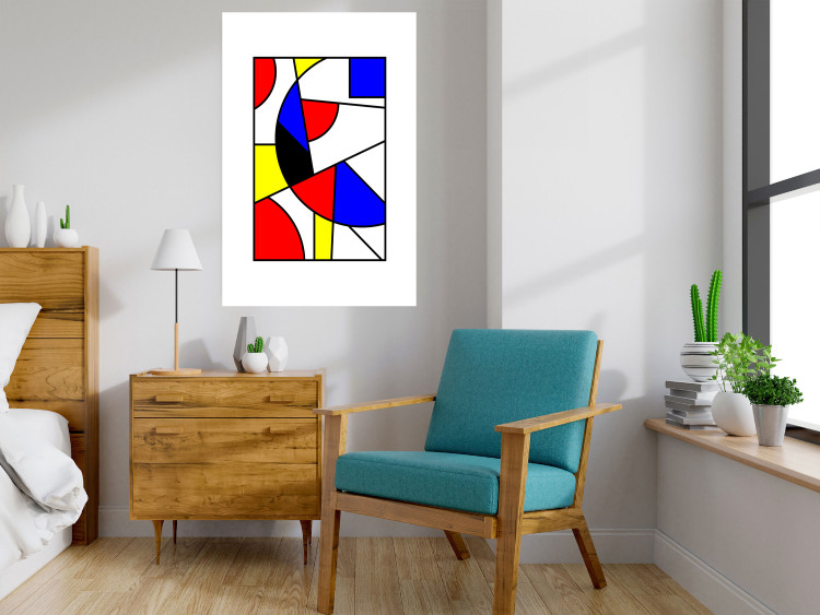Wall Poster De Stijl Abstraction - colorful composition with geometric shapes 117438 additionalImage 2