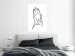 Poster Passionate Touch - black and white simple line art with the silhouette of a naked woman 119038 additionalThumb 4