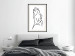 Poster Passionate Touch - black and white simple line art with the silhouette of a naked woman 119038 additionalThumb 22