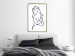 Poster Passionate Touch - black and white simple line art with the silhouette of a naked woman 119038 additionalThumb 7