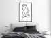 Poster Passionate Touch - black and white simple line art with the silhouette of a naked woman 119038 additionalThumb 5