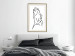 Poster Passionate Touch - black and white simple line art with the silhouette of a naked woman 119038 additionalThumb 21