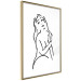 Poster Passionate Touch - black and white simple line art with the silhouette of a naked woman 119038 additionalThumb 8