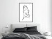 Poster Passionate Touch - black and white simple line art with the silhouette of a naked woman 119038 additionalThumb 6