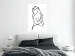 Poster Passionate Touch - black and white simple line art with the silhouette of a naked woman 119038 additionalThumb 23