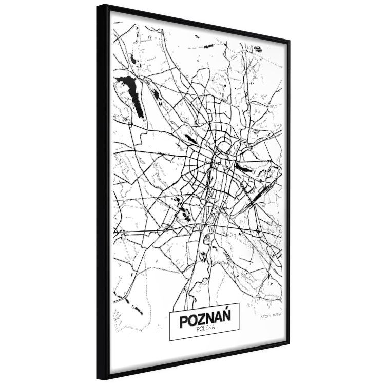 Wall Poster City Map: Poznań - black and white map of Poznań with city name 123838 additionalImage 10