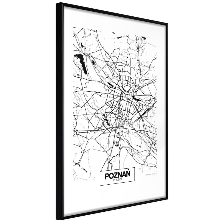Wall Poster City Map: Poznań - black and white map of Poznań with city name 123838 additionalImage 11